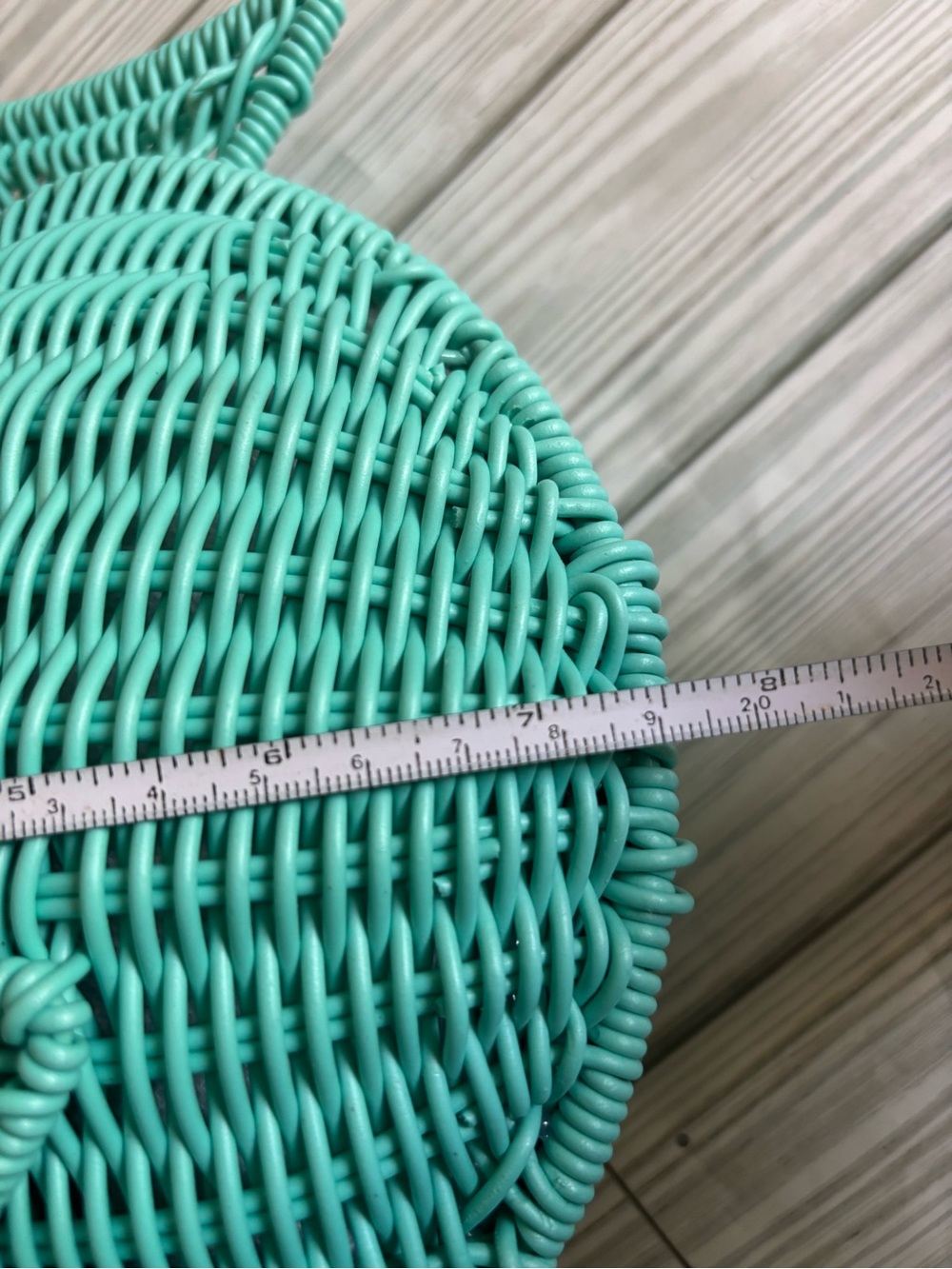 Tommy Bahama Teal Fish-Shaped Woven Bag - Picture 11 of 13